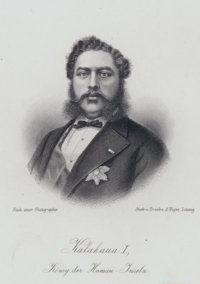 Kalakaua I, roi des îles hawaïennes - German School