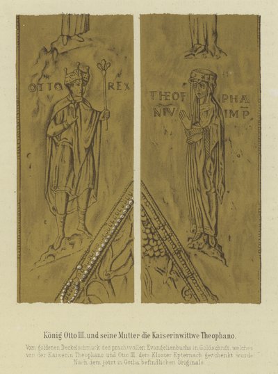 Le roi Otto III et sa mère Théophanie, impératrice consort d