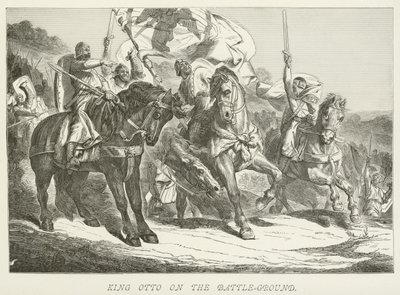 Le roi Otton sur le champ de bataille - German School