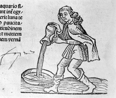 Le Verseau - dans Traité de Johannes Angeli De Magnisconnectionibue annorum revolutionibus ac eorum perfectionibus. Augsbourg, Erhard Ratdolt - German School