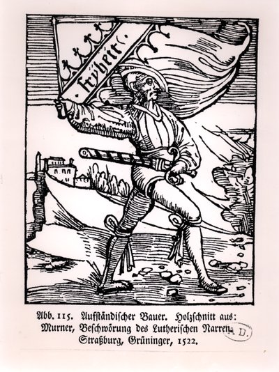 Liberté, illustration de la révolte des paysans, 1522 - German School