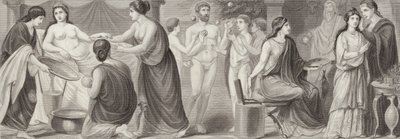 La vie dans la Rome antique. Illustration pour Bilder-Atlas (gravure) - German School