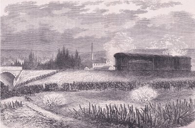 Batteries de locomotives en action, Histoire de la guerre entre la France et l