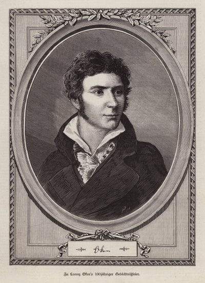 Lorenz Oken, naturaliste, botaniste, biologiste et ornithologue allemand (gravure) - German School