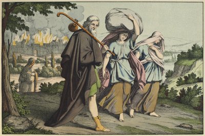 Lot et ses filles fuyant, illustration de L