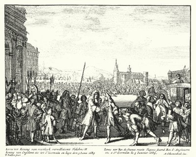 Louis XIV de France accueillant Jacques II d