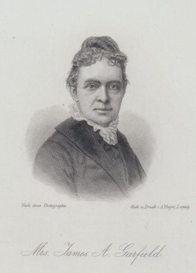 Lucretia Garfield, épouse du président américain James A Garfield - German School
