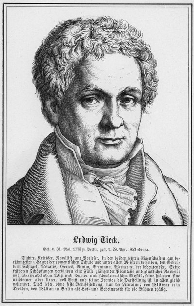 Ludwig Tieck (gravure) - German School