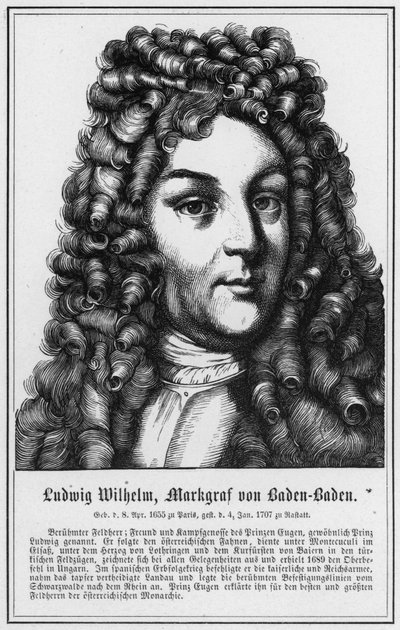 Ludwig Wilhelm, margrave de Baden-Baden (gravure) - German School