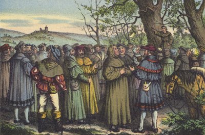 Luther prêchant - German School