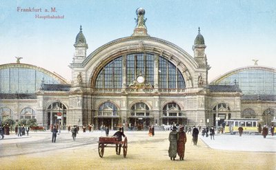 Gare principale de Francfort-sur-le-Main, vers 1910 - German School