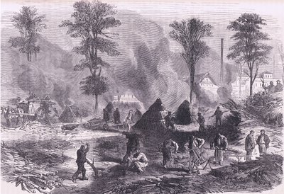 Fabrication de charbon de bois pour la poudre à canon, Histoire de la guerre entre la France et l