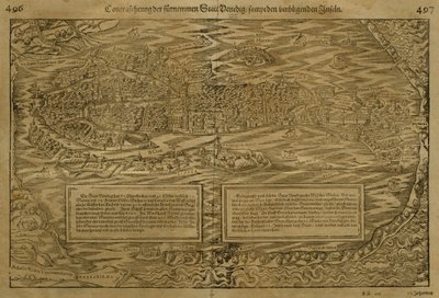 Carte de Venise, par Sebastian Munster publiée à Bâle, vers 1560 - German School