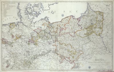 Carte des États prussiens en 1799 - German School