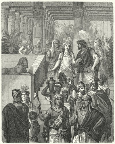 Mariage de Massinissa, roi de Numidie, et Sophonisbe de Carthage (gravure) - German School