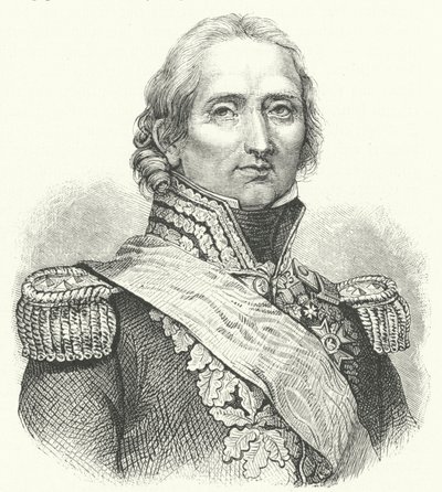 Maréchal Nicolas Soult, soldat français (gravure) - German School