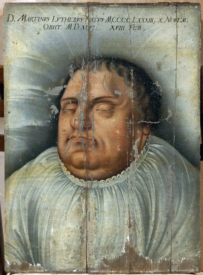 Martin Luther sur son lit de mort - German School