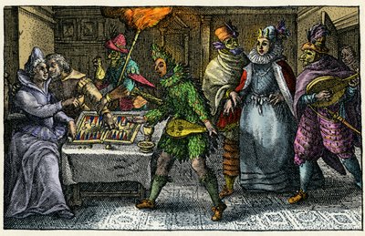 Les masques visitant toutes les demeures apportent les festivités rituelles du carnaval dans chaque maison - German School