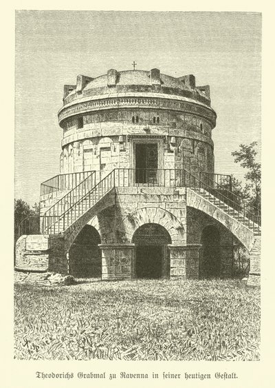 Mausolée de Théodoric le Grand, roi des Ostrogoths, Ravenne, Italie - German School