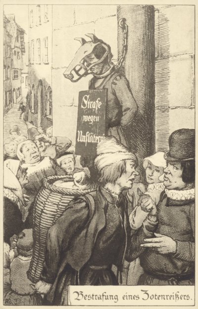 Punition médiévale pour obscénité - German School