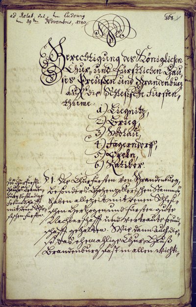 Mémorandum rédigé par le chancelier de l