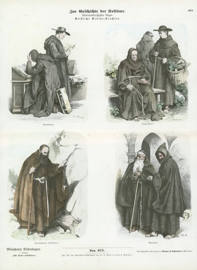 Costumes masculins des ordres religieux chrétiens - German School