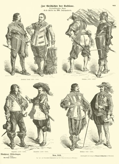 Costumes masculins de la première moitié du XVIIe siècle - German School