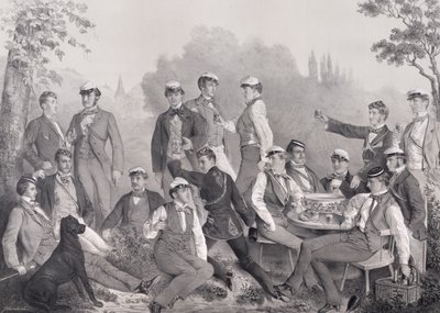 Mensuren ou membres étudiants de la société de duel en sortie - German School