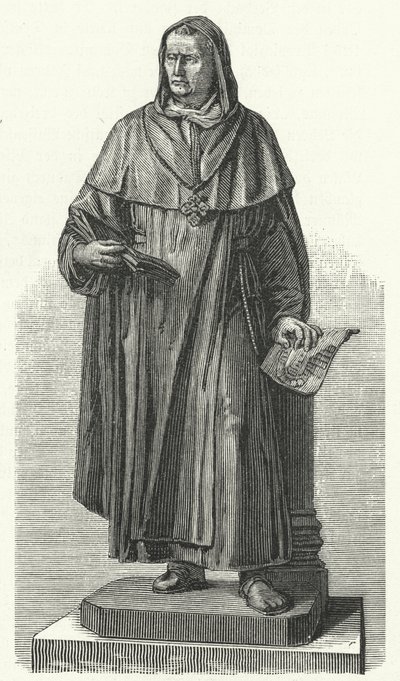 Monument au saint allemand Albertus Magnus à son lieu de naissance de Lauingen, Bavière - German School
