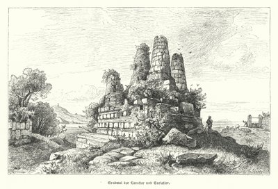 Monument aux Horaces et aux Curiaces, guerriers de la légende romaine antique - German School