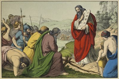 Moïse et les tables de la Loi, illustration de L