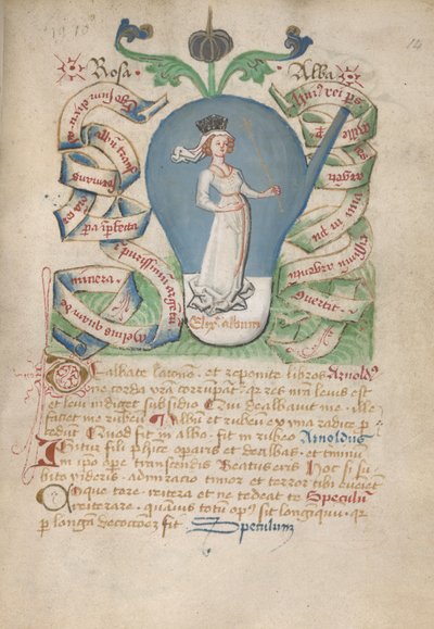 Ms Sloane 2560, f.14 des Traités Alchimiques, fin du 15ème siècle - German School