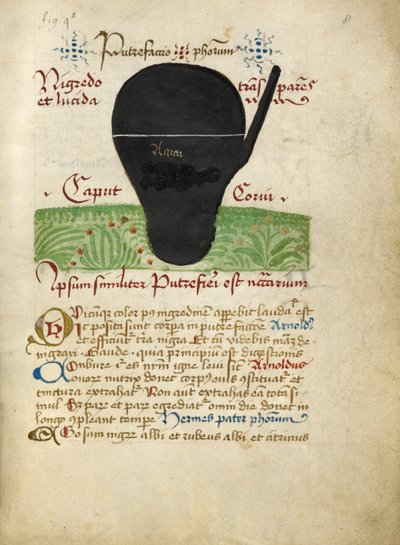 Ms Sloane 2560, f.8 des Traités Alchimiques, fin du 15ème siècle - German School