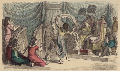 Musiciens et danseurs se produisant devant le Pharaon dans l