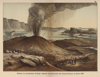 Nea Kameni, île volcanique dans la caldeira de l
