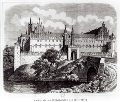 Façade nord du château de Marienburg - German School