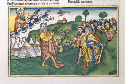 Nombres 1:1-20 Préparation pour le voyage depuis le mont Sinaï, de la Bible de Nuremberg (Biblia Sacra Germanaica) - German School