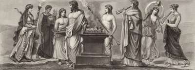 Occupations dans la Grèce antique. Illustration pour Bilder-Atlas (gravure) - German School