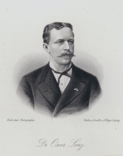Oskar Lenz, géologue et minéralogiste germano-autrichien (gravure) - German School