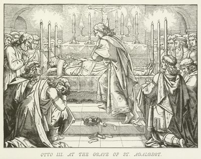 Otton III à la tombe de Saint Adalbert - German School