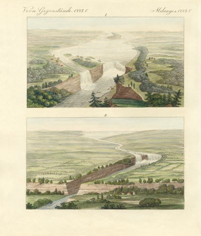 Au-dessus des chutes du Niagara et de son cadre - German School