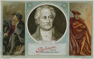 Carte de commerce Palmin avec une image de Goethe - German School
