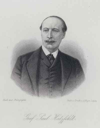 Paul von Hatzfeldt, diplomate et homme politique allemand (gravure) - German School