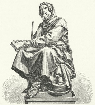 Pierre Valdo, fondateur du mouvement spirituel chrétien médiéval connu sous le nom de Vaudois (gravure) - German School