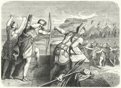 Philippe II de Macédoine blessé à l