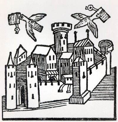 Poste de pigeons, 1488 - German School