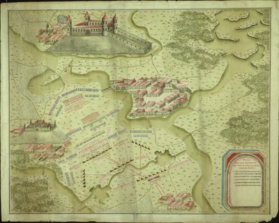 Plan de la bataille de Mollwitz le 10 avril 1741 - German School