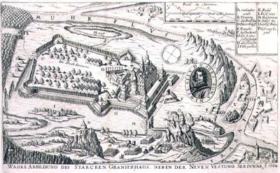 Plan de la forteresse de granit près de New Serinwar en 1664, illustration d