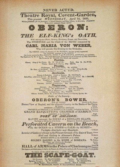 Affiche de la première représentation d
