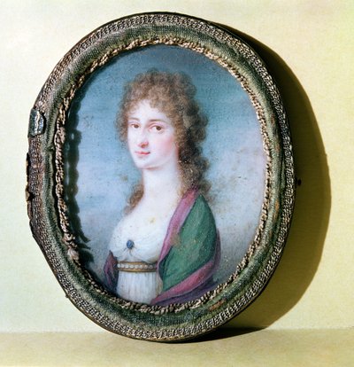 Portrait miniature de la comtesse Marie Erdody - German School
